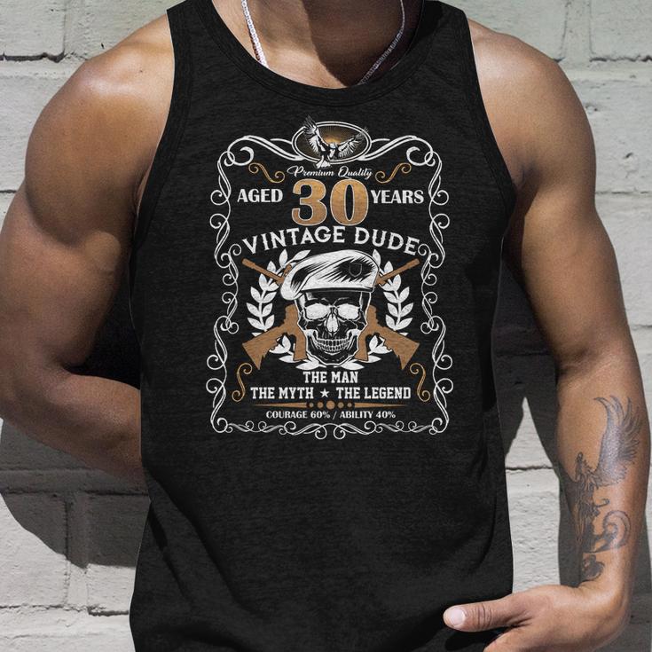 Vintage Dude Aged 30 Years Man Myth Legend 30Th Birthday Unisex Tank Top Gifts for Him