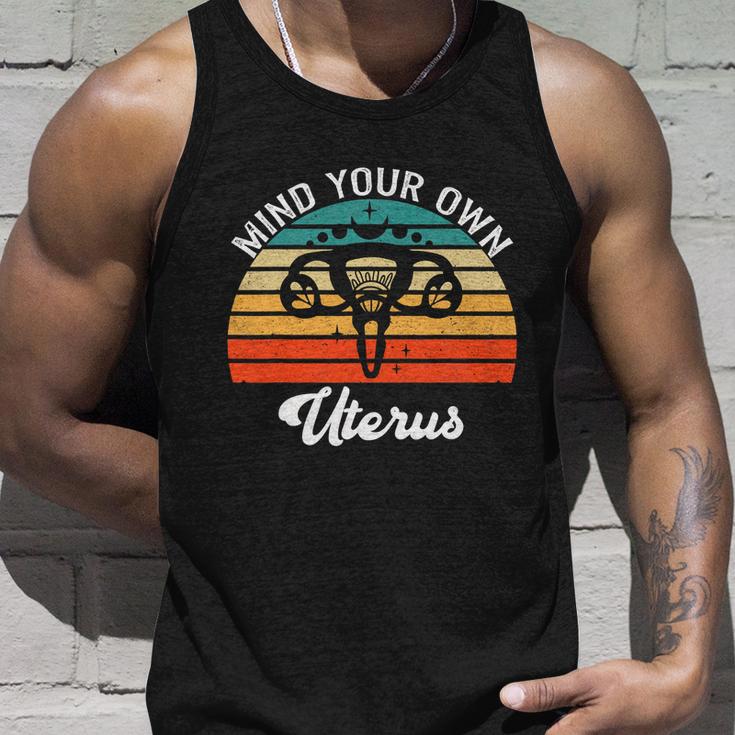 Vintage Mind Your Own Uterus Feminist Pro Choice Cool Gift Unisex Tank Top Gifts for Him