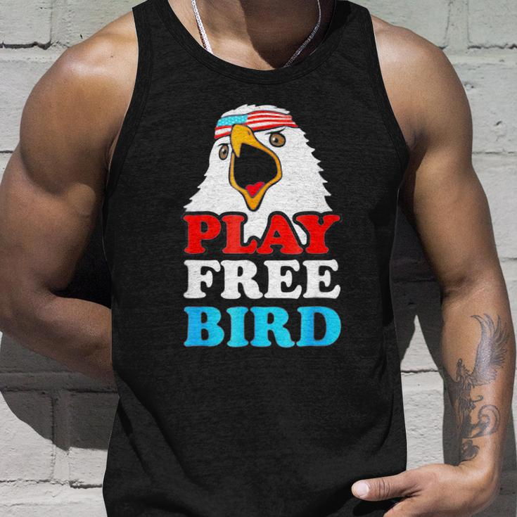 Vintage Play Free Bird Bald Eagle American Patriotic Usa Unisex Tank Top Gifts for Him