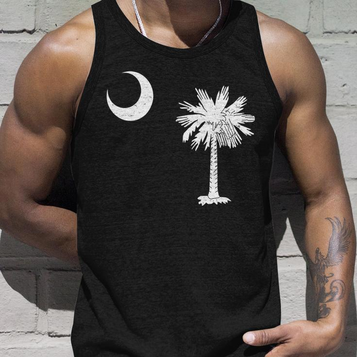 Vintage South Carolina Flag Palmetto Moon Unisex Tank Top Gifts for Him
