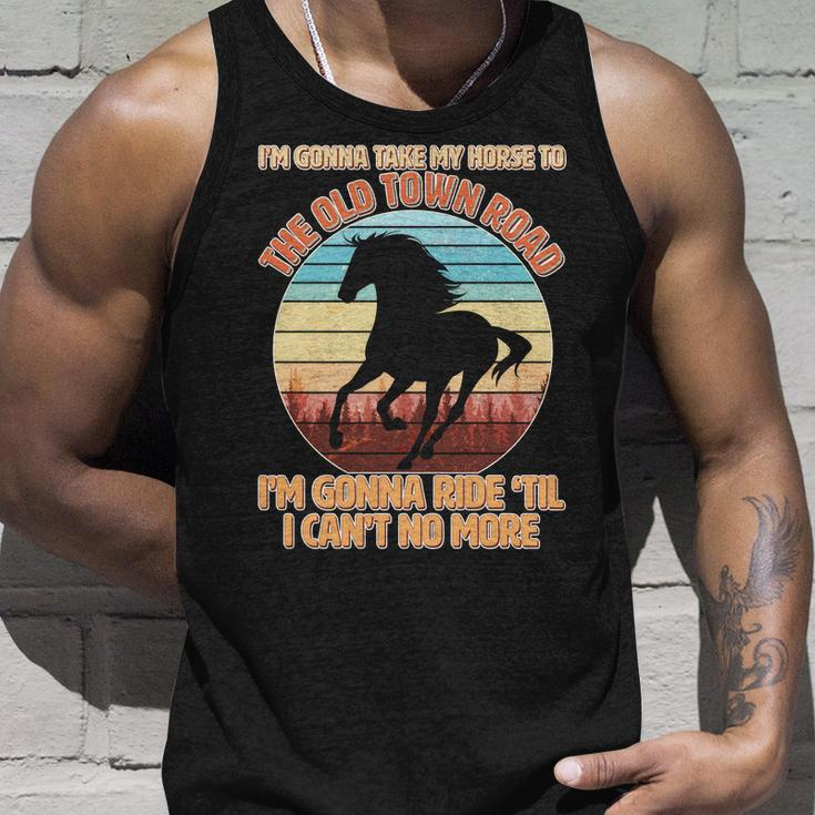 Vintage Take My Horse To The Old Town Road Tshirt Unisex Tank Top Gifts for Him