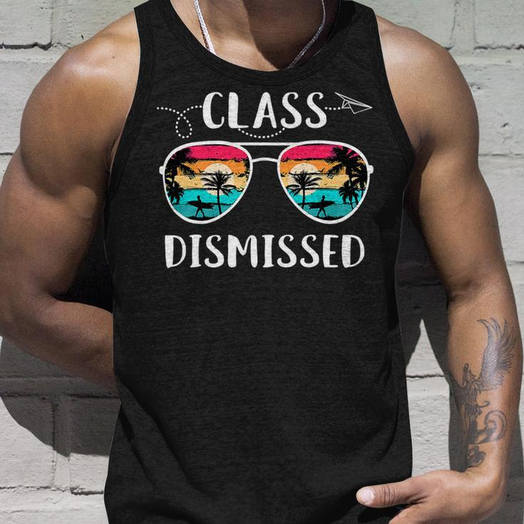 Vintage Teacher Class Dismissed Sunglasses Sunset Surfing V2 Unisex Tank Top Gifts for Him