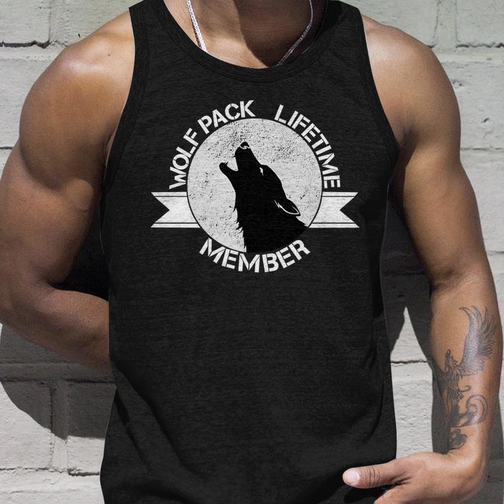 Vintage Wolf Pack Lifetime Member Emblem Unisex Tank Top Gifts for Him