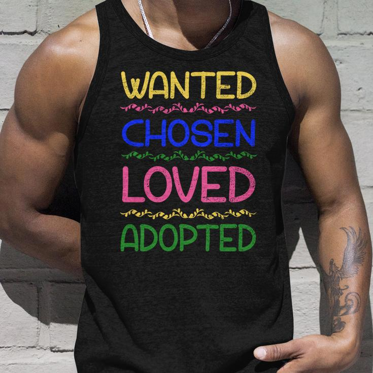 Wanted Chosen Loved Adopted Unisex Tank Top Gifts for Him