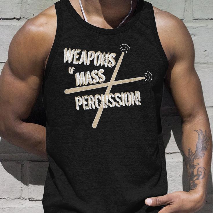 Weapons Of Mass Percussion Funny Drum Drummer Music Band Tshirt Unisex Tank Top Gifts for Him