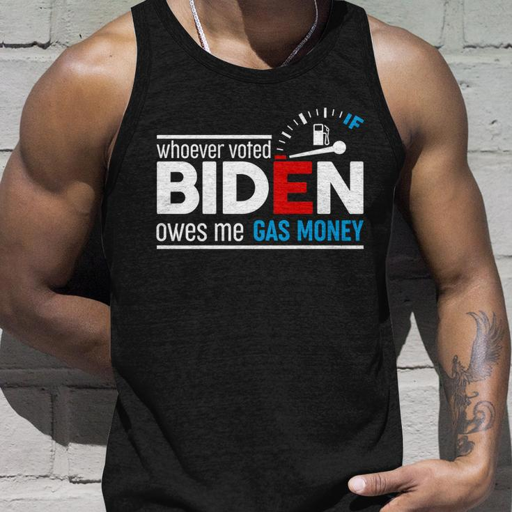 Whoever Voted Biden Owes Me Gas Money V3 Unisex Tank Top Gifts for Him