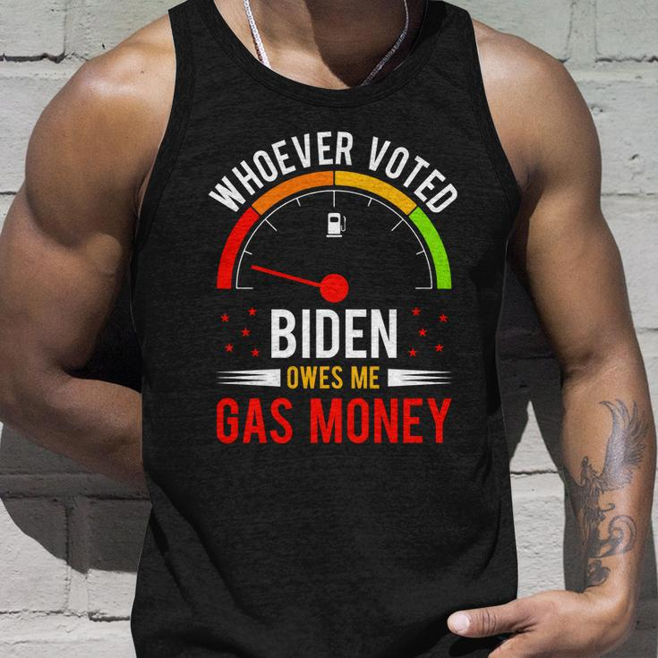 Whoever Voted Biden Owes Me Gas Money V4 Unisex Tank Top Gifts for Him