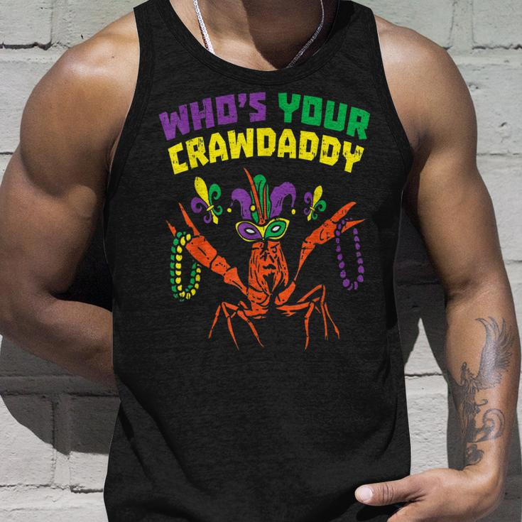 Whos Your Crawdaddy Crawfish Jester Beads Funny Mardi Gras Men Women Tank Top Graphic Print Unisex Gifts for Him