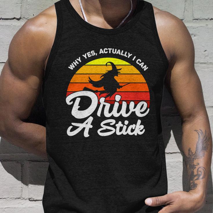 Why Yes Actually I Can Drive A Stick Witch Halloween Quote Unisex Tank Top Gifts for Him