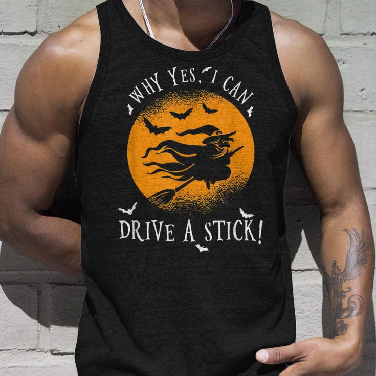Why Yes I Can Drive A Stick For A Halloween Witch Unisex Tank Top Gifts for Him