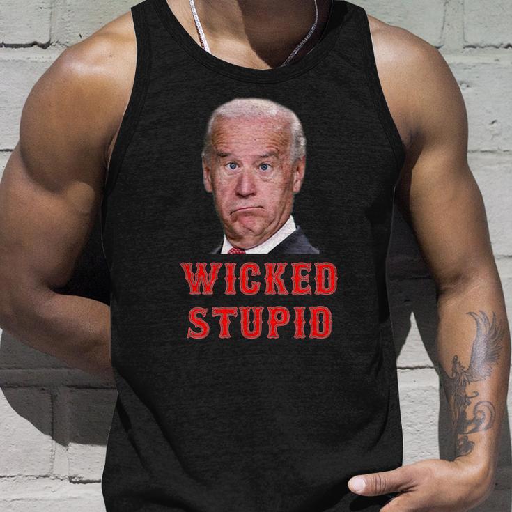 Wicked Stupid Funny Joe Biden Boston Unisex Tank Top Gifts for Him