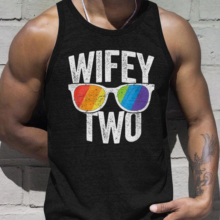 Wifey Two Lesbian Pride Lgbt Bride Couple Unisex Tank Top Gifts for Him