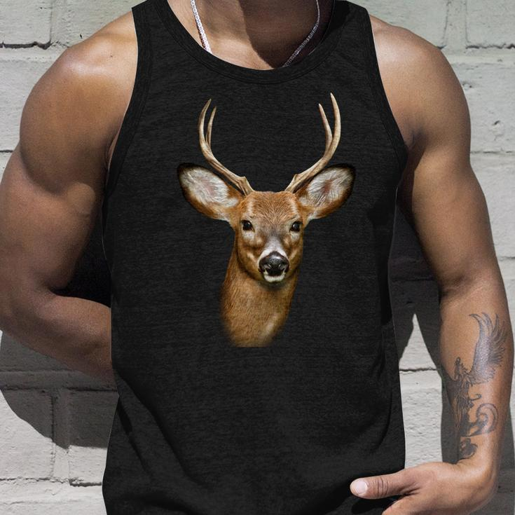 Wildlife Big Face Young Buck Deer Portrait Unisex Tank Top Gifts for Him