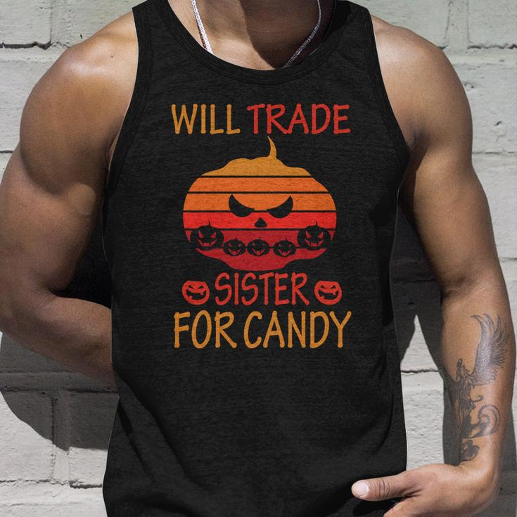 Will Trade Sister For Candy Halloween Quote Unisex Tank Top Gifts for Him