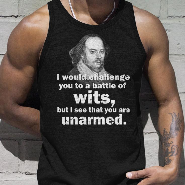 William Shakespeare Wits Quote Tshirt Unisex Tank Top Gifts for Him