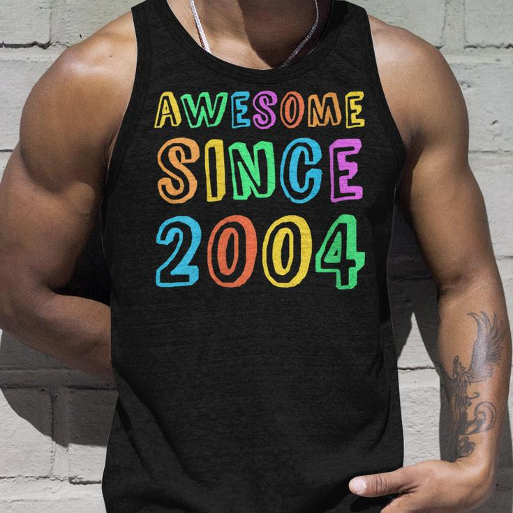 Womens Awesome Since 2004 Teacher 18Th Birthday Boy Girl Unisex Tank Top Gifts for Him