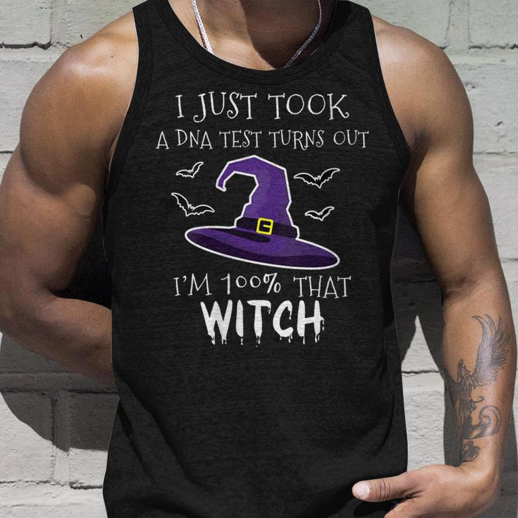 Womens I Just Took A Dna Test Womens Halloween Witch Unisex Tank Top Gifts for Him