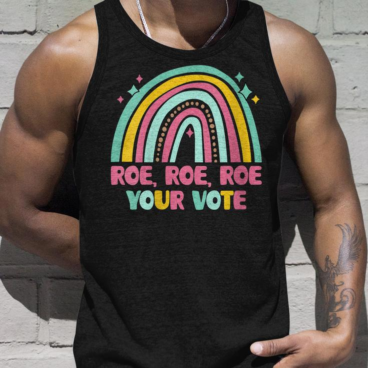 Womens Roe Your Vote Rainbow Retro Pro Choice Womens Rights Unisex Tank Top Gifts for Him