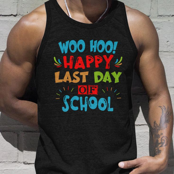 Woo Hoo Happy Last Day Of School Meaningful Gift For Teachers Funny Gift Unisex Tank Top Gifts for Him