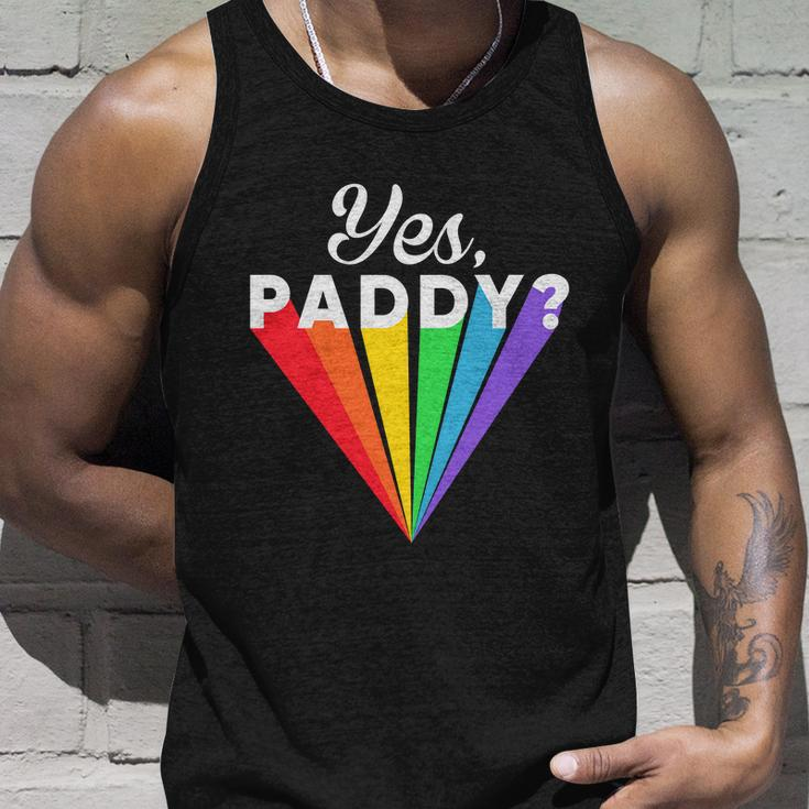 Yes Paddy Rainbow St Pattys Day Daddy Lgbt Gay Pride Month 2022 Graphic Design Printed Casual Daily Basic Unisex Tank Top Gifts for Him