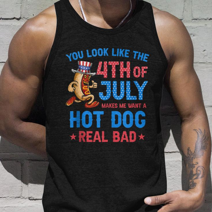 You Look Like 4Th Of July Makes Me Want A Hot Dog Real Bad V3 Unisex Tank Top Gifts for Him