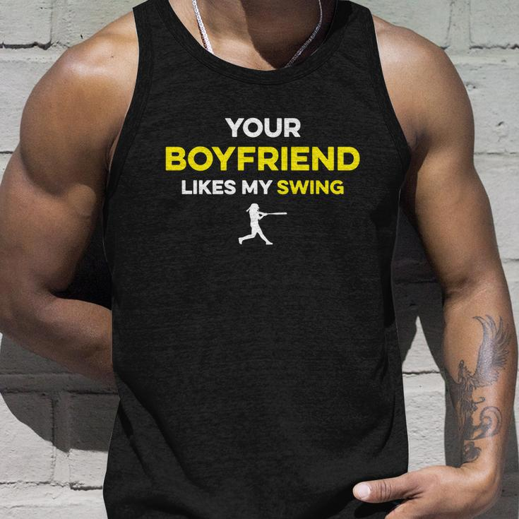 Your Boyfriend Likes My Swing Unisex Tank Top Gifts for Him