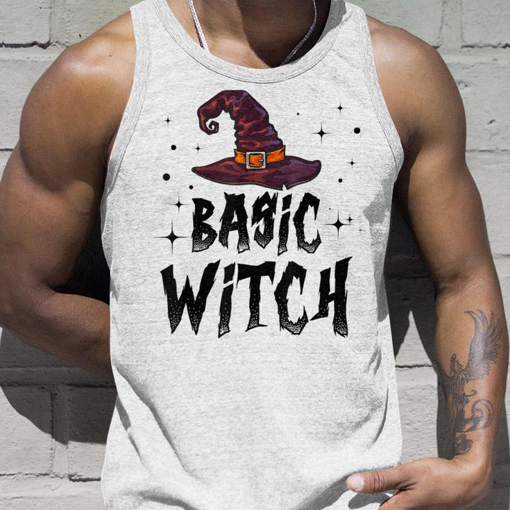 Basic Witch Women Halloween Distressed Witch Hat Unisex Tank Top Gifts for Him