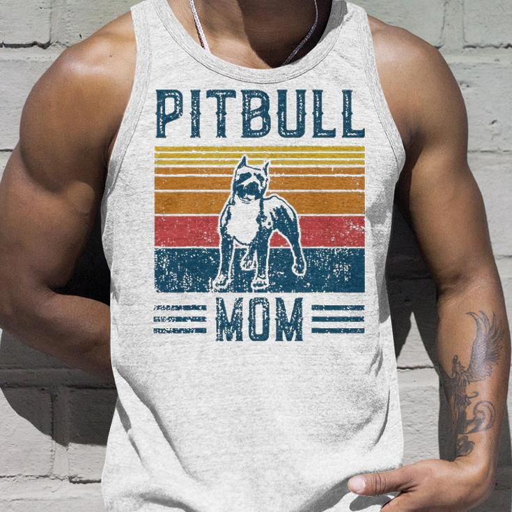 Dog Pitbull Mom  Vintage Pitbull Mom  Unisex Tank Top Gifts for Him