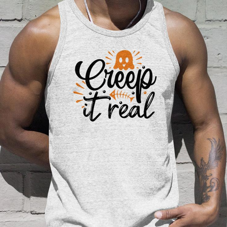 Funny Creep It Real Halloween Boo Lovers Unisex Tank Top Gifts for Him