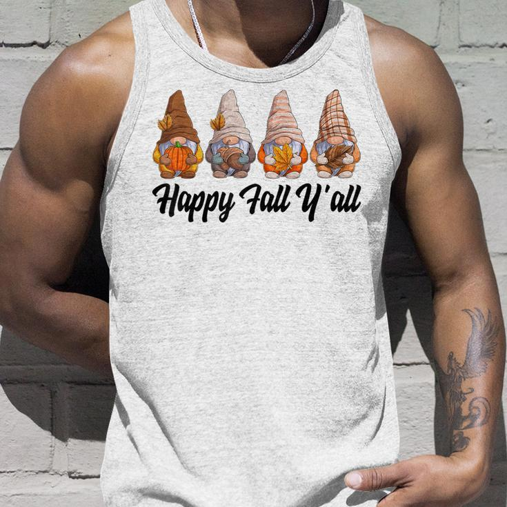 Happy Fall Yall Gnome Pumpkin Funny Autumn Gnomes Unisex Tank Top Gifts for Him