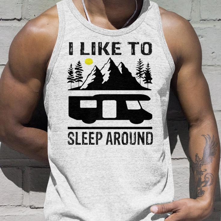 I Like To Sleep Around Camper Unisex Tank Top Gifts for Him