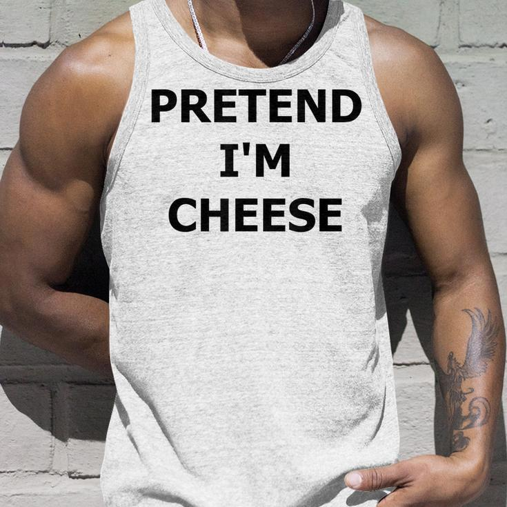 Pretend Im Cheese Lazy Halloween Costume Funny Fancy Dress Men Women Tank Top Graphic Print Unisex Gifts for Him