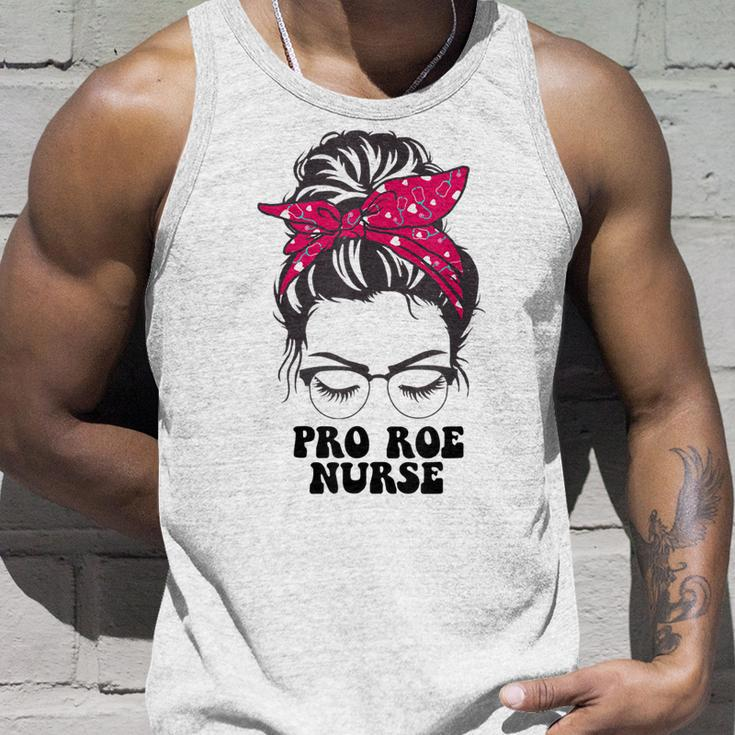 Pro Roe Nurse Messy Bun Womens Reproductive Rights Nurse Unisex Tank Top Gifts for Him