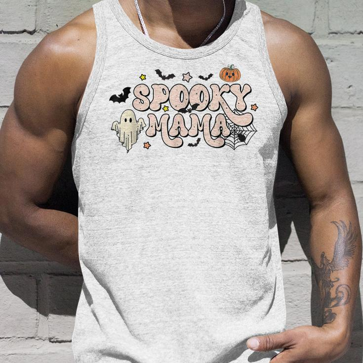 Retro Vintage Spooky Mama One Thankful Mama Funny Halloween Unisex Tank Top Gifts for Him