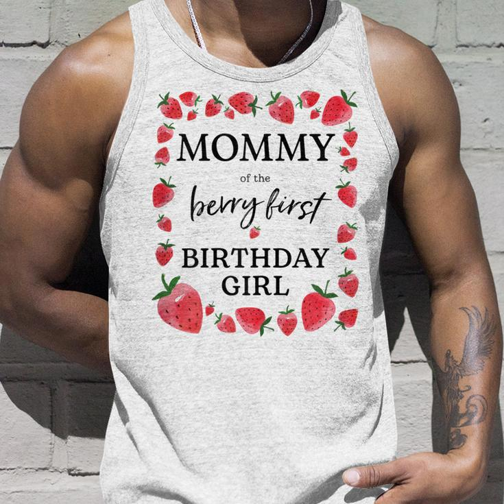 Womens Mommy Of The Berry First Birthday Girl Sweet One Strawberry Unisex Tank Top Gifts for Him