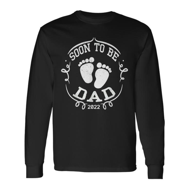 2022 Soon To Be Dad 2022 Fathers Day First Time Daddy Men Women Long Sleeve T-Shirt T-shirt Graphic Print