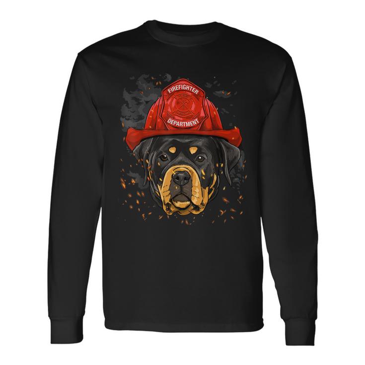 Firefighter Rottweiler Firefighter Rottweiler Dog Lover V2 Unisex Long Sleeve