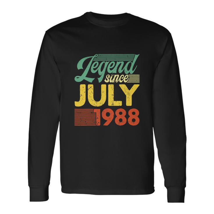 34 Years Old Legend Since July 1988 34Th Birthday Long Sleeve T-Shirt