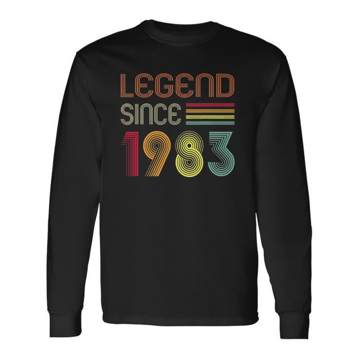 39 Year Old Legend Since 1983 39Th Birthday Retro Long Sleeve T-Shirt
