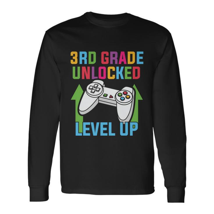 3Rd Grade Unlocked Level Up Back To School First Day Of School Long Sleeve T-Shirt