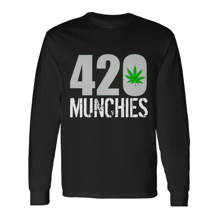 420 Munchies Weed Leaf Long Sleeve T-Shirt
