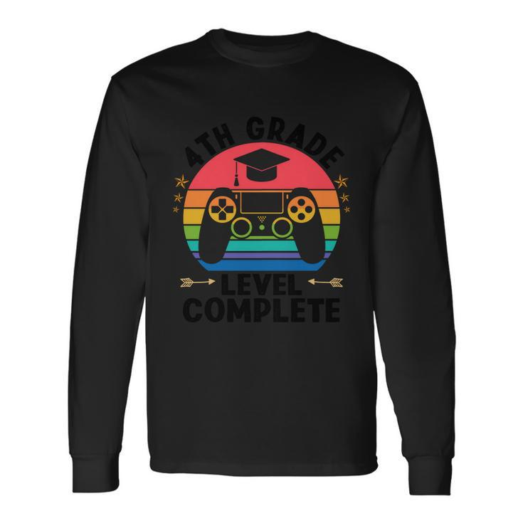 4Th Grade Level Complete Game Back To School Long Sleeve T-Shirt Gifts ideas