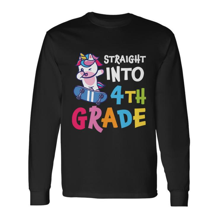 4Th Grade Unicorn Back To School First Day Of School Long Sleeve T-Shirt
