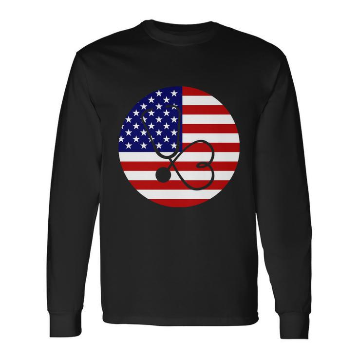 4Th Of July Nurse Independence Day American Flag Long Sleeve T-Shirt Gifts ideas