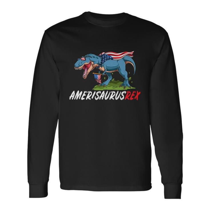 4Th July Rex America Dinosaur Independence Day Patriot Usa Long Sleeve T-Shirt