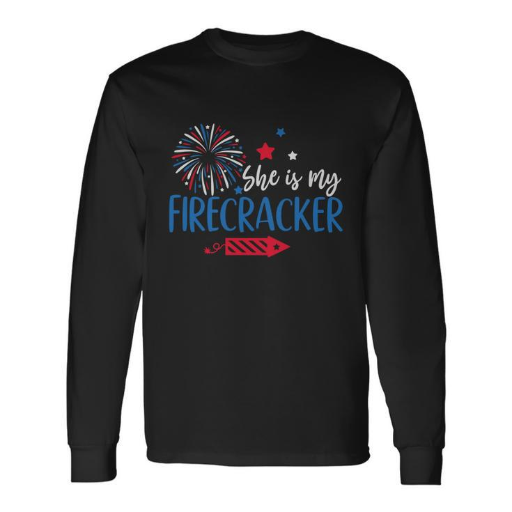 4Th July Shes My Firecrac Long Sleeve T-Shirt