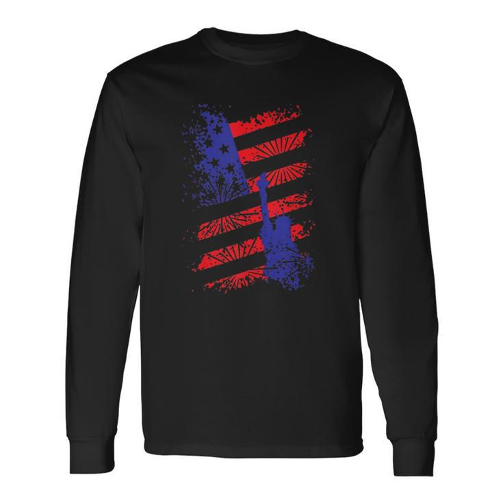 4Th Of July Usa Flag American Patriotic Statue Of Liberty Long Sleeve T-Shirt T-Shirt
