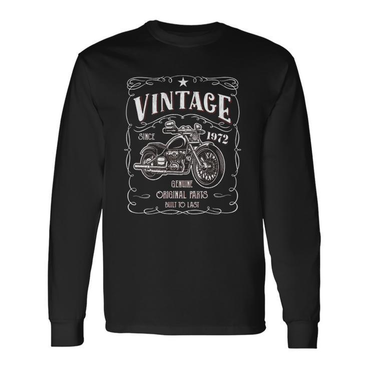 50Th Birthday 1972 Vintage Classic Motorcycle 50 Years Long Sleeve T-Shirt T-Shirt Gifts ideas