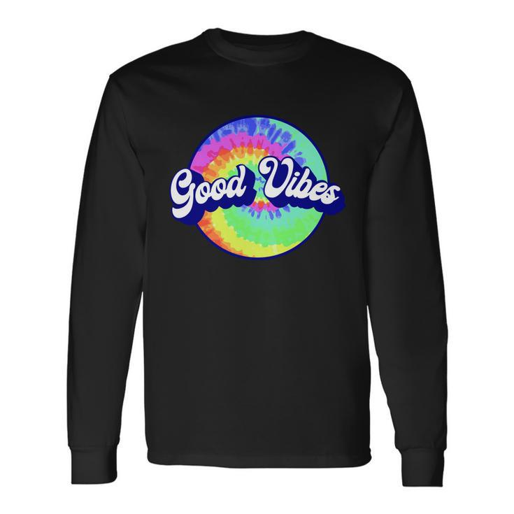 70S Retro Groovy Hippie Good Vibes Long Sleeve T-Shirt