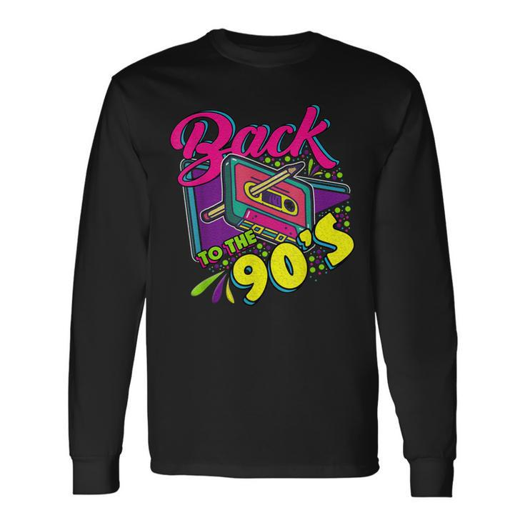 Back To The 90S 90S Disco Radio And Techno Era Vintage Retro Men Women Long Sleeve T-Shirt T-shirt Graphic Print Gifts ideas
